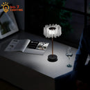 Axyaa Pleated Table Lamp with USB Charging & Touch Switch for Bedroom, Hotel, Studio