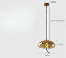 Axyaa Blue Glass LED Pendant Lamp for Coffee Shop & Bar Counter Chandelier