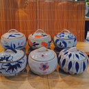 Axyaa Retro Ceramic Stew Pot with Lid, Chinese Style Creative Clay Cookware