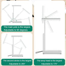 Axyaa Foldable Desk Lamp with Clock USB Charging, Rechargeable LED Reading Light
