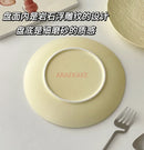 Axyaa Rock Relief Ceramic Dessert Plate: Household Dish for Steak, Pasta - Set of 4