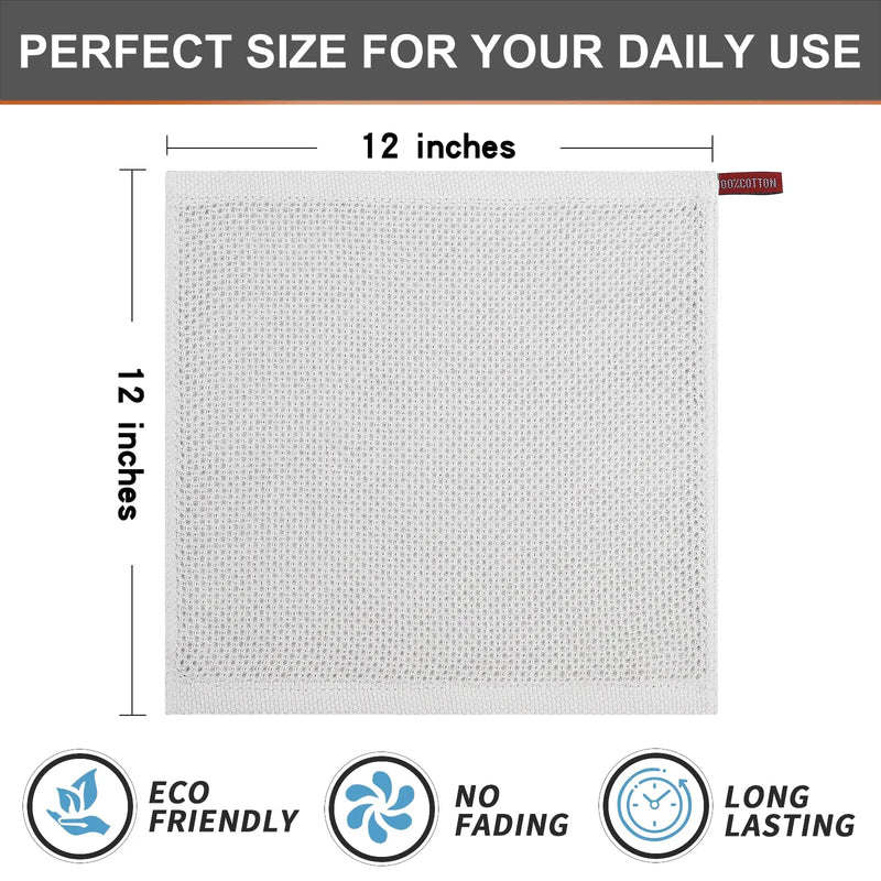 Axyaa Cotton Kitchen Towel Set: Absorbent, Quick Dry & Soft Dishcloths