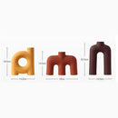 Axyaa Geometric Ceramic Vase - Hollowed Letters Flower Arrangement Home Decor