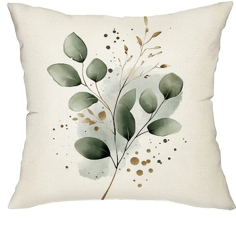 Axyaa Floral Leaf Pattern Pillowcase: Modern Minimalist Home Decor