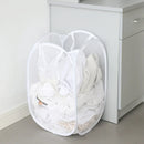 Axyaa Foldable Skeleton Clothes Basket: Ventilated, Portable, Large Capacity Storage Organizer