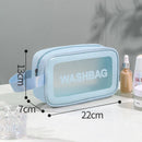 Axyaa PVC Travel Toiletry Bag: Portable Makeup Organizer for Women, Cosmetic Storage Container