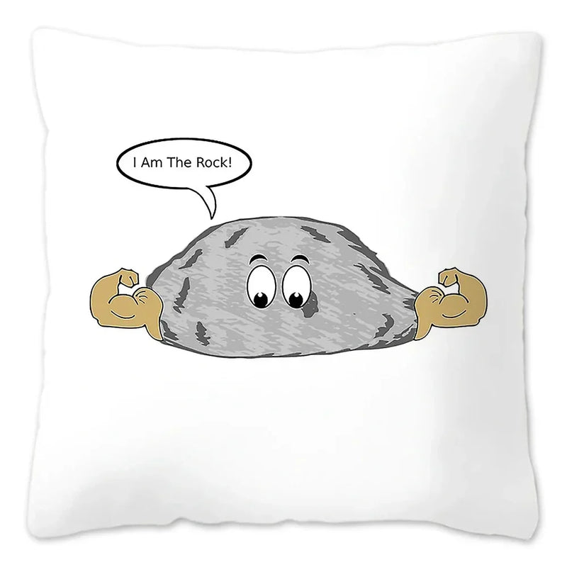 Dwayne Johnson Rock Face Cushion Cover for Sofa by Axyaa - Home Decor Pillowcase