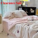 Axyaa Cloud-Feeling Double-Layer Yarn Summer Quilt 4-Piece Set - Soft & Small Fresh