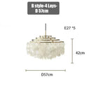 Axyaa Chrome Art Deco Chandelier: Luxury Suspension Light for Living Room