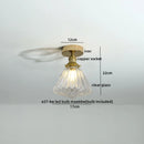 Axyaa Copper Glass LED Ceiling Light for Home Decor - Nordic Style Fixtures