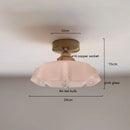 Axyaa Yellow Glass LED Pendant Lights for Indoor Lighting, Nordic Hanging Lamp