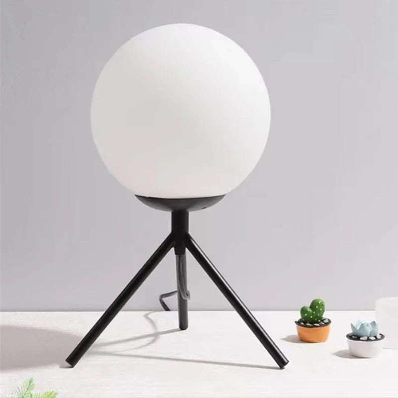 Axya Glass Ball Table Lamp - Modern Nordic LED Desk Light for Bedroom, Living Room