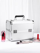 Axyaa Portable Aluminum Makeup Train Case Organizer