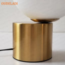 Axyaa Glass Ball Brass Table Lamp for Living Room Bedroom Study Bedside
