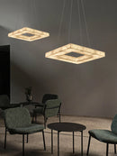 Axyaa Marble Series LED Chandelier Pendant Light - Alabaster Hanging Lamp