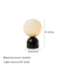 Axyaa Marble Table Lamp: Minimalist Modern Luxury Stone Light for Bedroom or Hotel