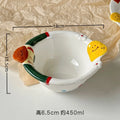 Axyaa Fish Plate Set | Ceramic Salad Dessert Soup Rice Bowl Tableware