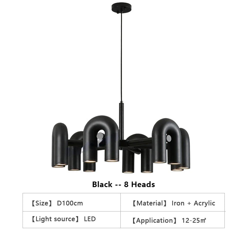 Axyaa Nordic LED Pendant Lamp Circle Ring Metal Light for Home Decor