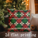 Axyaa Christmas Patterned Pillow Covers for Sofa, Bedroom, Car - Rectangular Cushion
