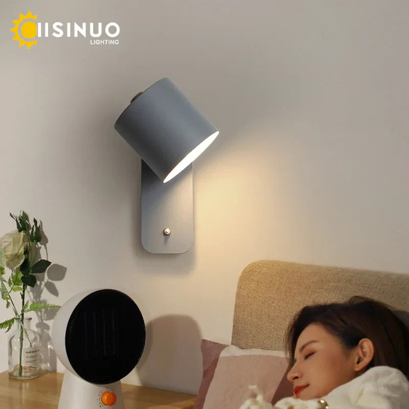 Axyaa Rotatable Nordic Wall Lamp With Switch for Home Decoration