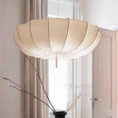 Axyaa White Nordic Cloth Umbrella Chandelier with LED Lighting
