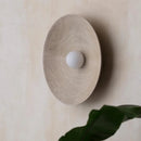 Axyaa Glass Ball Wall Lamp Wooden Bedroom Living Room Indoor Decor Lighting