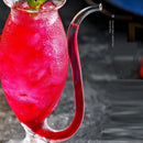 Axyaa Spiral Straw Vampire Glass - Creative Clear Cocktail Cup