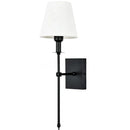 Axya Rustic Wall Lamp Industrial Sconce Lighting Fixture White Textile Shade