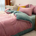 Axyaa Winter Warm Flannel Duvet Cover - Double King Queen Twin Bedding Comforter Case