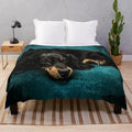 Axyaa Dachshund Dog Fleece Blanket - Lightweight Wiener Dog Throw Blanket