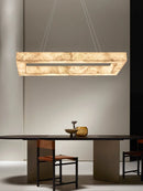 Axyaa Marble Series LED Chandelier Pendant Light - Alabaster Hanging Lamp