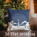 Axyaa Christmas Animal & Santa Pillow Cover for Sofa, Bedroom, Car