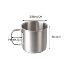 Axyaa Stainless Steel Foldable Beer Mug with Handle for Home, Travel, and Outdoor Picnics