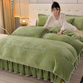 Axyaa Winter Fleece Thickened Warm 4-Piece Bedding Set