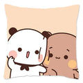 Cute Panda Bears Printed Pillow Case for Sofa Decoration by Axyaa