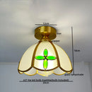 Axyaa Glass Copper LED Ceiling Lights: Modern Nordic Ceiling Lamp for Home Lighting