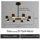 Axyaa Nordic Chandelier LED Light Modern Indoor Lighting Decoration for Living Room & Dining Area