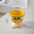 Axyaa Ceramic High-Footed Breakfast Bowl with Lid & Snack Plate
