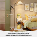Axyaa Cute Apple Floor Lamp with Side Table, LED Light, Modern Decor for Small Living Room
