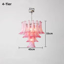 Axyaa Vintage Murano Flower Petal Chandelier for Living Room and Bedroom