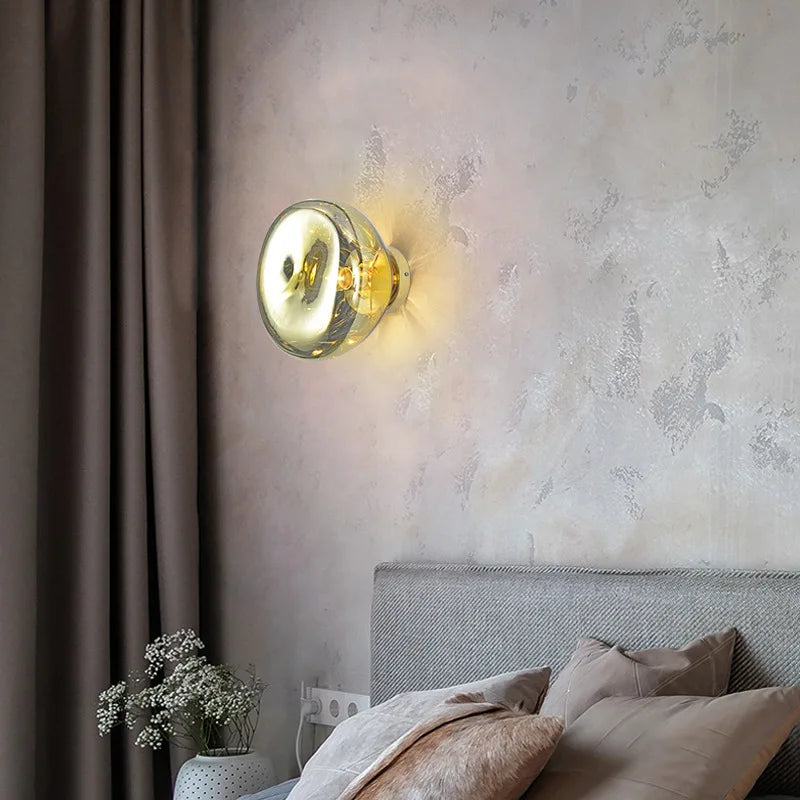 Axyaa Nordic Rose Gold LED Wall Lamp for Indoor Spaces