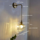 Axyaa Glass Copper LED Wall Lamp - Modern Nordic Design