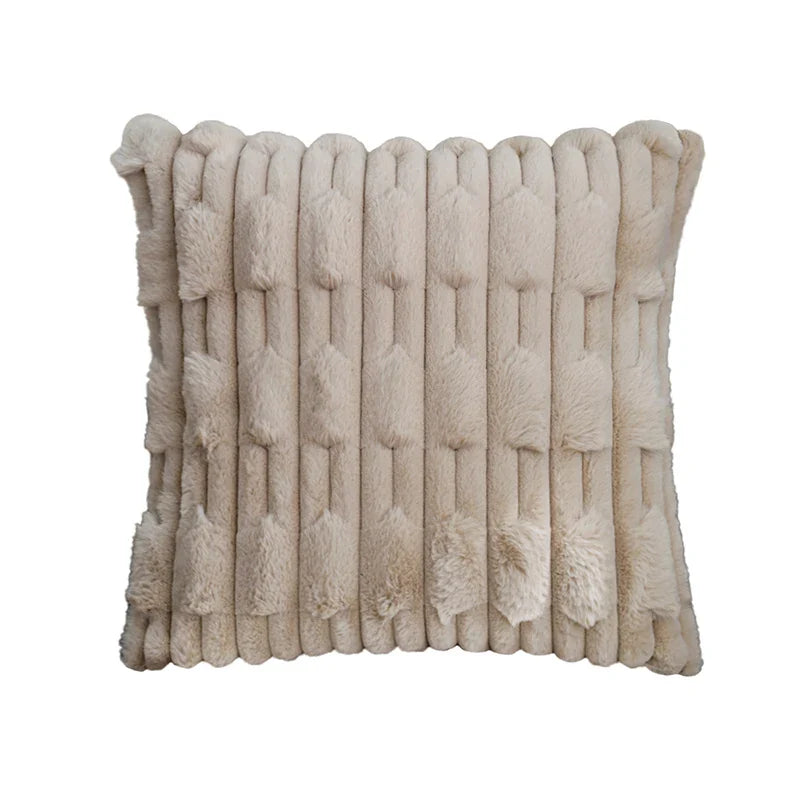 Nordic Style Plush Cushion Cover Set by Axyaa