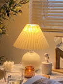 Axyaa Nordic Pleated Table Lamp USB Art Atmosphere Night Light