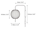 Axyaa Japanese Style Pull-string Wall Lamp for Study Room and Bedroom