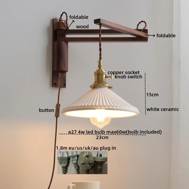 Axyaa Modern LED Wall Lights Brass Copper Balcony Bedroom Living Room Decor