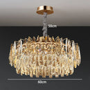 Axyaa Crystal Chandelier, Luxury Living Room Dining Room Ceiling Light