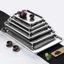 Axyaa Stainless Steel Kitchen Storage Trays Set for Food Drain Dry Dish, Barbecue, and Tea Cup