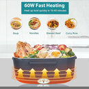 Axyaa Stainless Steel 2-In-1 Electric Lunch Box for Heating Food On-the-Go