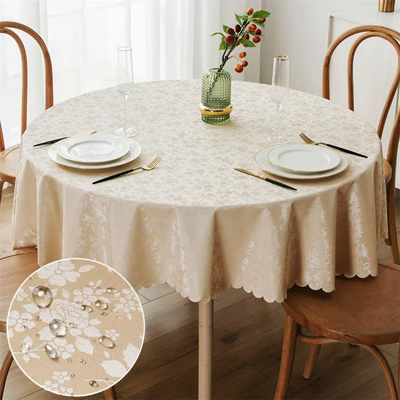 Axyaa Waterproof Vinyl Tablecloth 60x84 Inch for Kitchen Dining Room